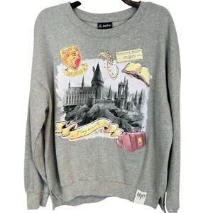 Harry Potter Hogwarts grey crewneck sweatshirt Sz XL juniors